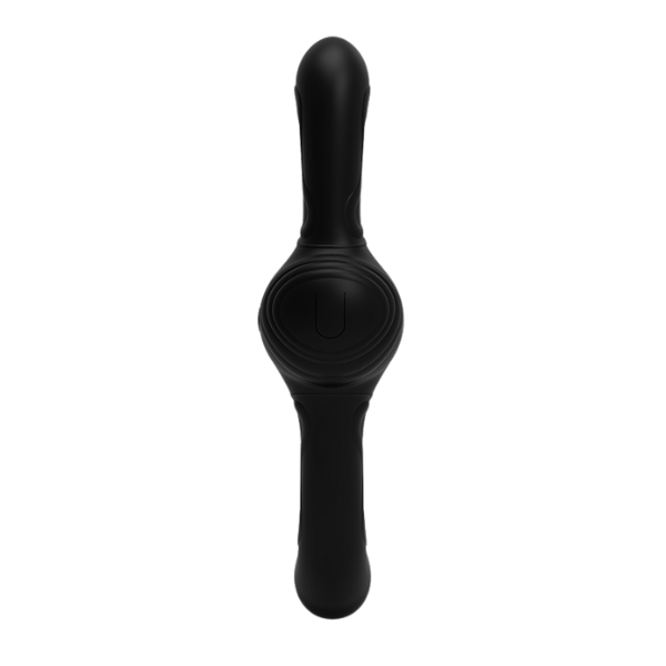 La Viva Double Fury Vibrating & Thrusting Dildo Black - Vibrating Dildos