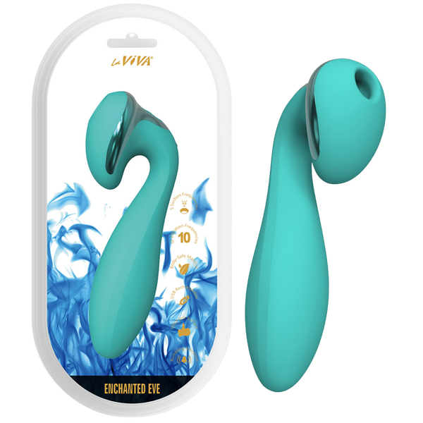 La Viva Enchanted Eve Clitoral Suction Vibrator Blue - Clit Ticklers and Pulsators