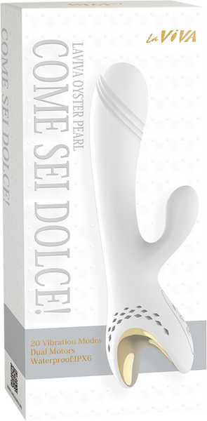La Viva Come Sei Dolce 20 Function Rabbit Massager White - Rabbit Vibrators