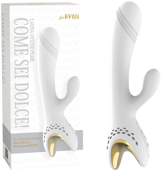 La Viva Come Sei Dolce 20 Function Rabbit Massager White - Rabbit Vibrators