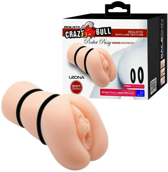 Crazy Bull Leona Pocket Pussy Mens Pleasure Stroker - Masturbators and Strokers