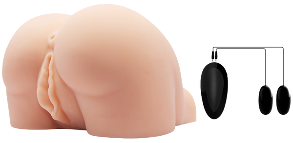 Crazy Bull Doggy Style Vibrating Vagina & Anal Stimulator Flesh - Realistic Butts And Vaginas