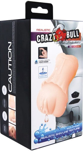 Crazy Bull Water Activated 3D Life Like Vibrating Vagina Male Stroker Flesh - Realistic Butts And Vaginas