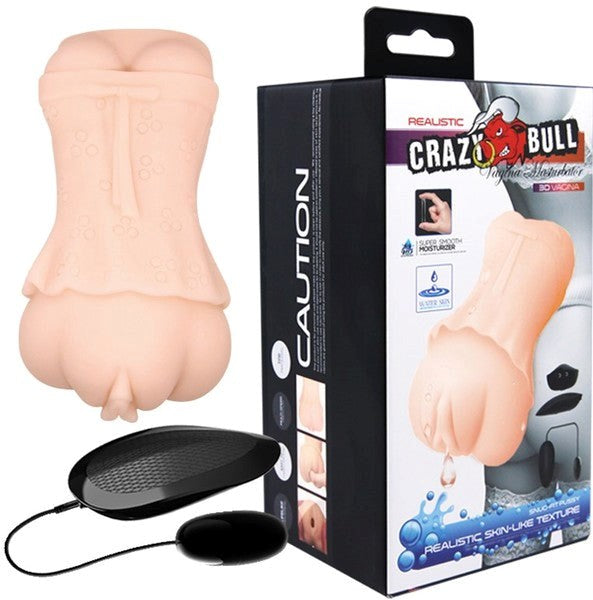 Crazy Bull Water Activated 3D Life Like Vibrating Vagina Male Stroker Flesh - Realistic Butts And Vaginas
