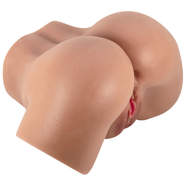 Crazy Bull Hailey Double Entry Realistic Vibrating Male Masturbator Tan - Realistic Butts And Vaginas