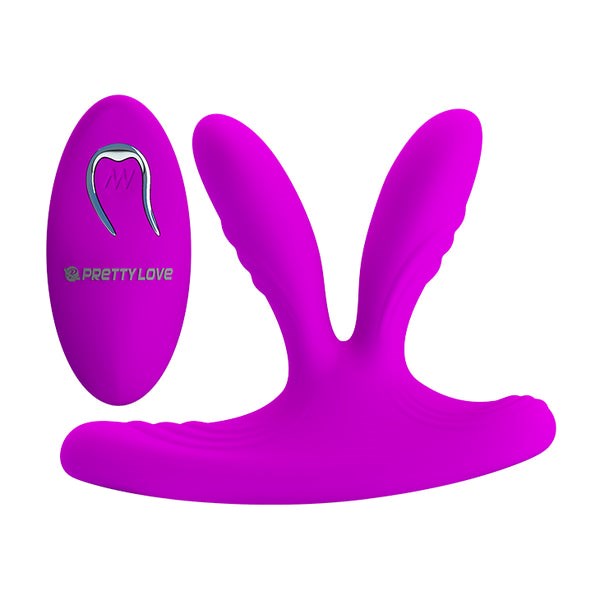 Pretty Love Magic Finger 12 Function Remote Control Clitoral Vibrator Purple - Clit Ticklers and Pulsators