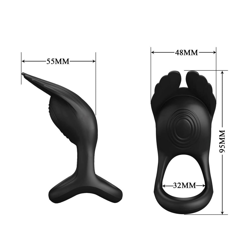 Pretty Love Silas 7 Functions Vibrating Silicone Penis Ring - Vibrating Cock Rings