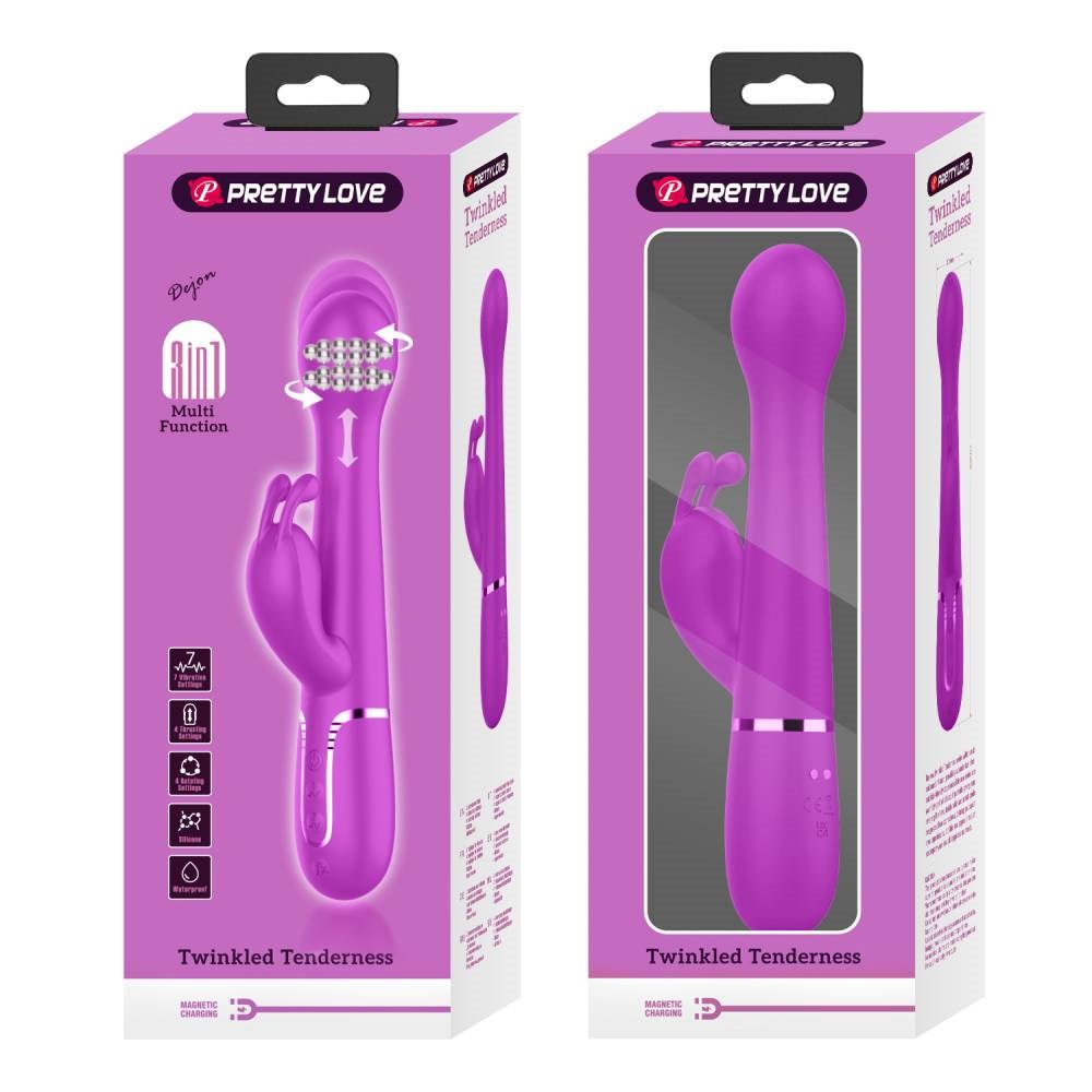 Pretty Love Dejon 3 in1 Multi Function Rabbit Ear Adult Vibrator - Rabbit Vibrators