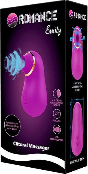 Pretty Love Rechargeable Emily Clitoris Suction Stimulator Purple - Clit Ticklers and Pulsators