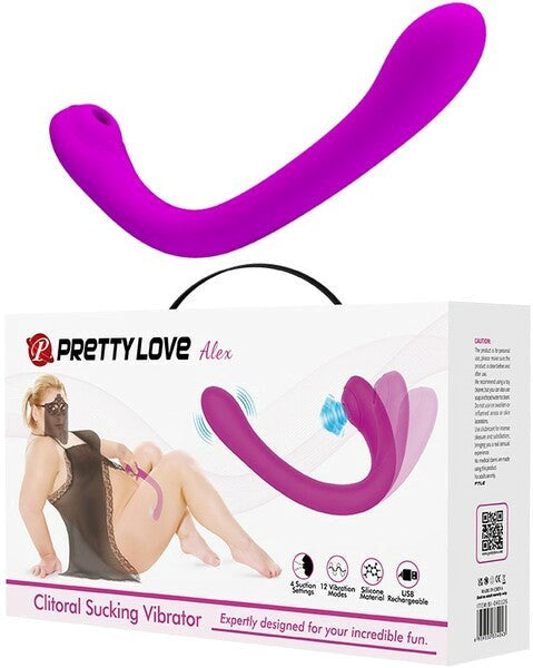 Pretty Love Alex Rechargeable Clitoral Sucking Vibrator Purple - Clit Ticklers and Pulsators