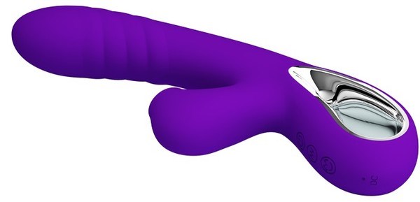 Pretty Love Jersey Rechargeable Multi Function Rabbit Massager Purple - Rabbit Vibrators