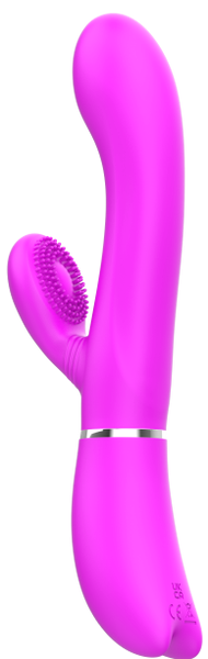 Pretty Love USB Rechargeable Rabbit Style Clitoris Vibrator Purple - Rabbit Vibrators
