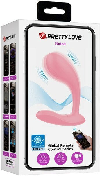 Pretty Love App Control 12 Function Rechargeable Baird Vibrator Pink - G-Spot Vibrators