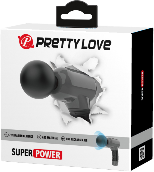 Pretty Love Super Power Body Wand Massager Black - Body Wands