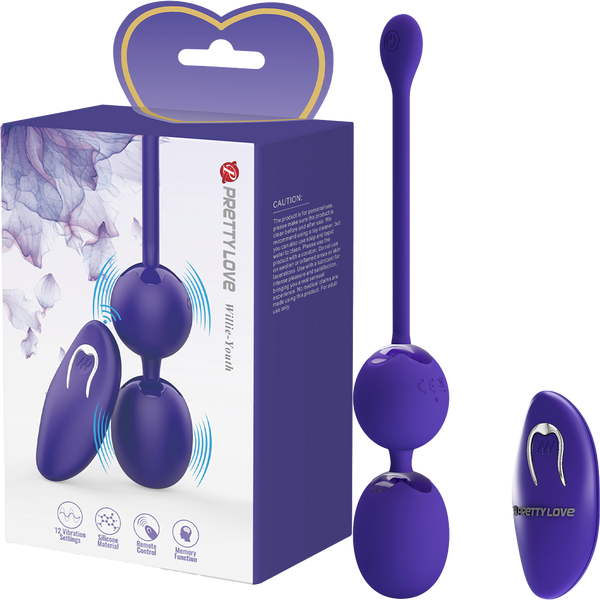 Pretty Love Willie Youth Remote Control Vibrating Love Egg Massager Purple - Love Eggs and Kegel Exercisers