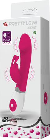 Pretty Love Gene Sound Activated Rabbit Vibrator Pink - Rabbit Vibrators