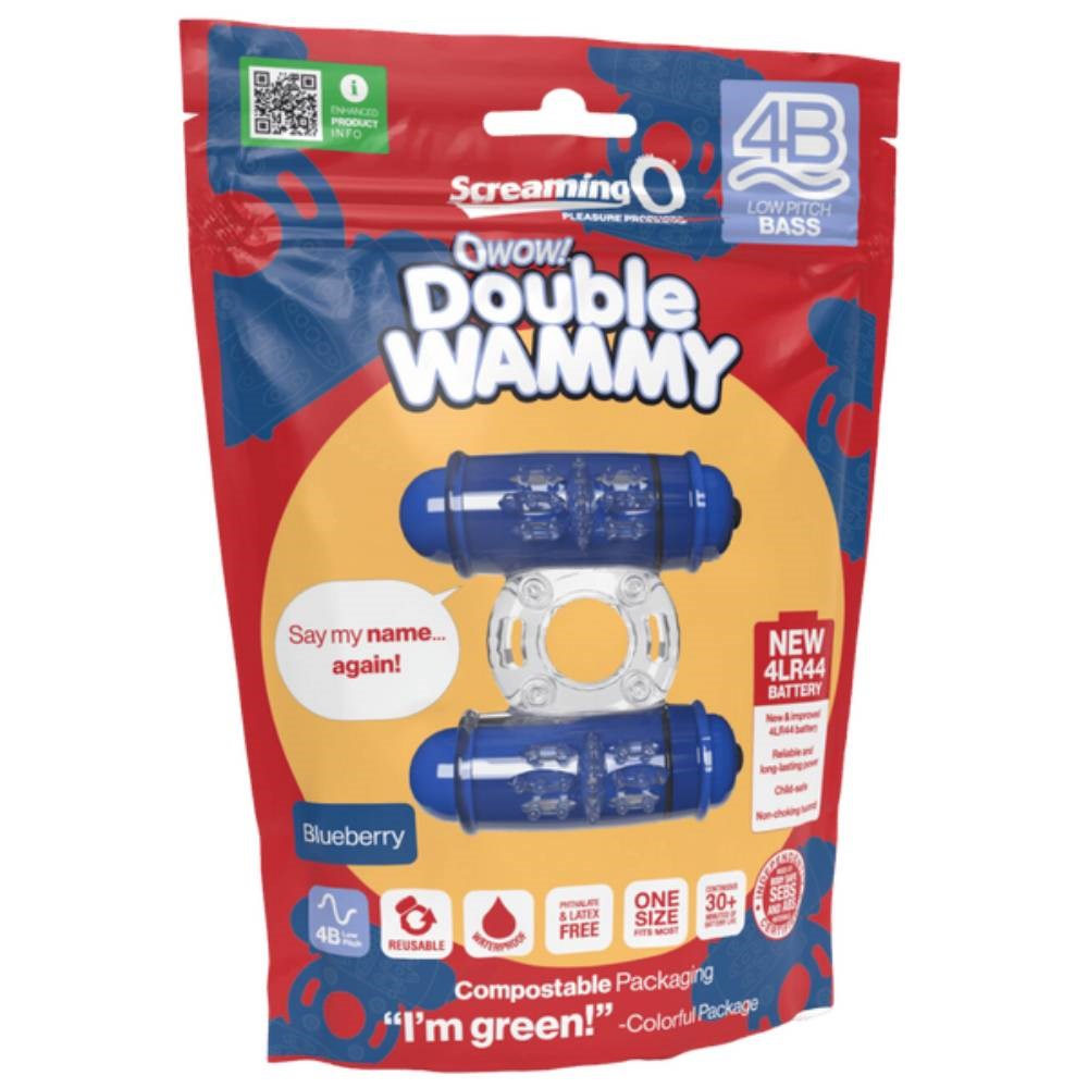 Screaming O Double Wammy Vibrating Cock Ring 4B Low Pitch Bass - Vibrating Cock Rings