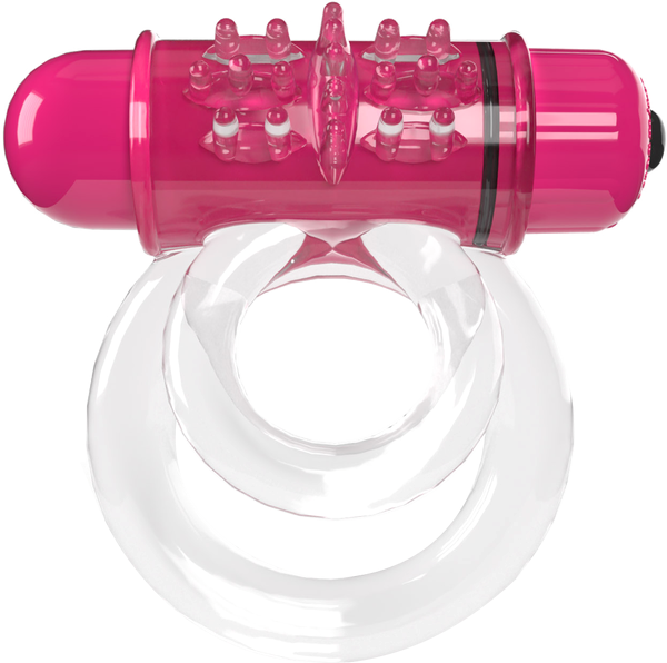 Screaming O Double O 6 4B Low Pitch Bass Vibrating Cock Ring Strawberry - Vibrating Cock Rings