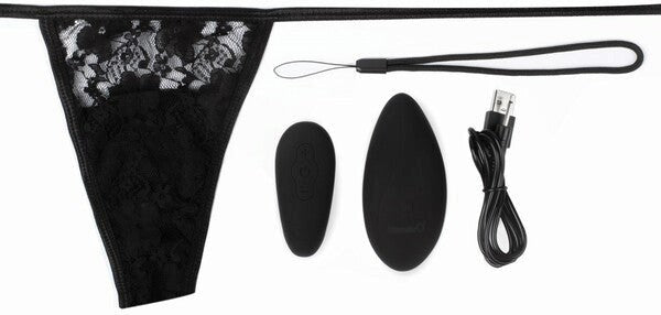 Screaming O Premium Ergonomic Remote Control Panty Vibrator Set Black - Remote Control Vibrators