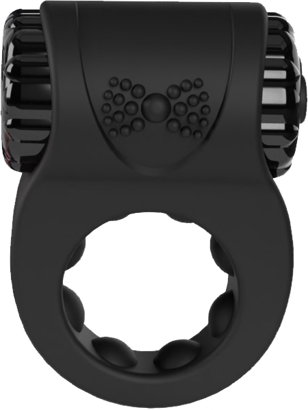 Charged BigO Ritz Rechargeable Vibrating Mens Cock Ring Black - Vibrating Cock Rings