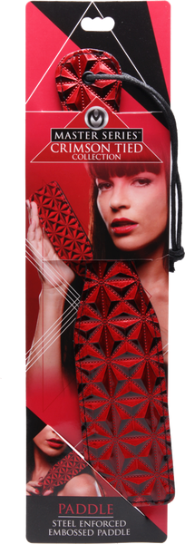 Master Series Crimson Tied Steel Enforced Bondage Spanking Paddle - Paddles And Slappers