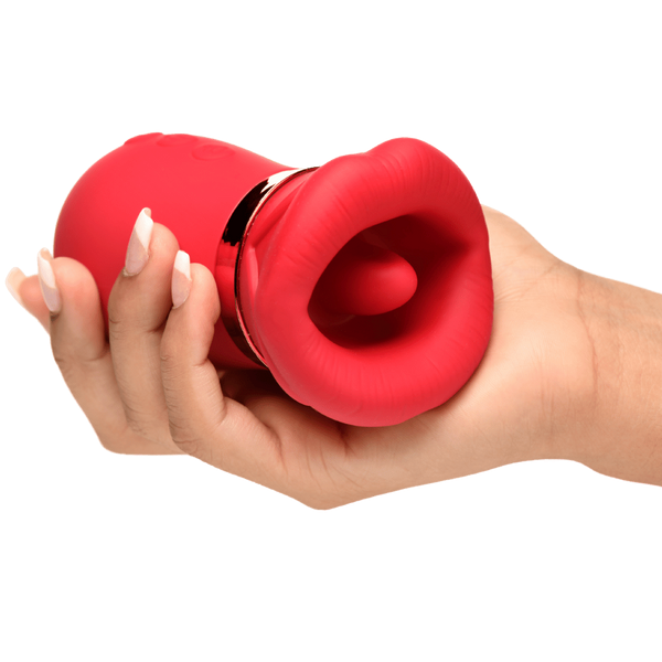 XR Brands Kiss Me More Kissing Sucking & Vibrating Clitoral Stimulator - Clit Ticklers and Pulsators