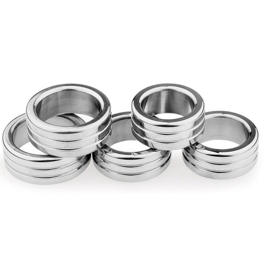 BDStyle 2 Piece Heavy Duty Stainless Steel Cock Ring Set