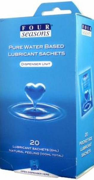 Four Seasons Water Based Adult Lubricant Sachets 5ml 20 Pack - Water Based Lubes