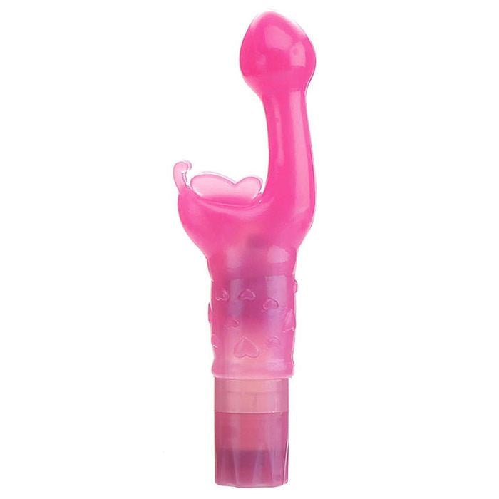 Adam and Eve Butterfly Kiss 18 cm G Spot Vibrator Pink - G-Spot Vibrators