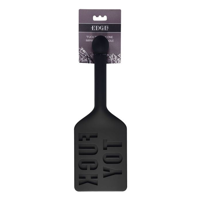 Sportsheets EDGE FUCK TOY Silicone Bondage Spanking Paddle Black - Paddles And Slappers