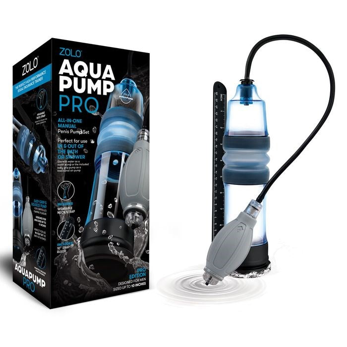 Zolo Aquapump Pro Water Mens Penis Pump Blue - Penis Pumps And Stretchers