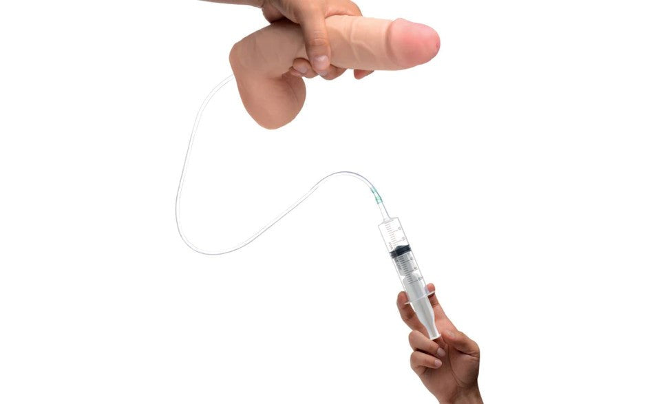 Loadz Realistic Squirting Dildo with Syringe 9 Inch - Realistic Dildos