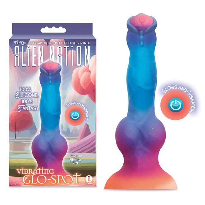 Icon Brands Alien Nation Glo Spot Vibrating Fantasy Dong - Vibrating Dildos