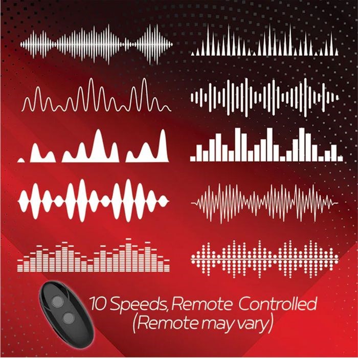 Icon Brands Red Dot V1 Vibrating Cock Ring with Remote Black - Vibrating Cock Rings