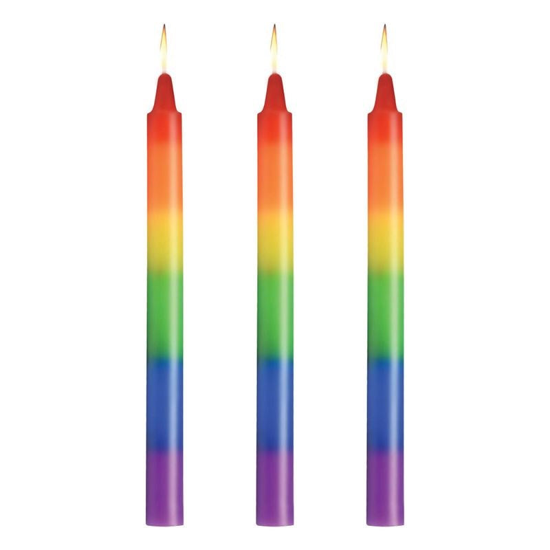 Master Series Pride Candles 3 Piece Rainbow Drip Candle - Sex Pheromones and Perfumes