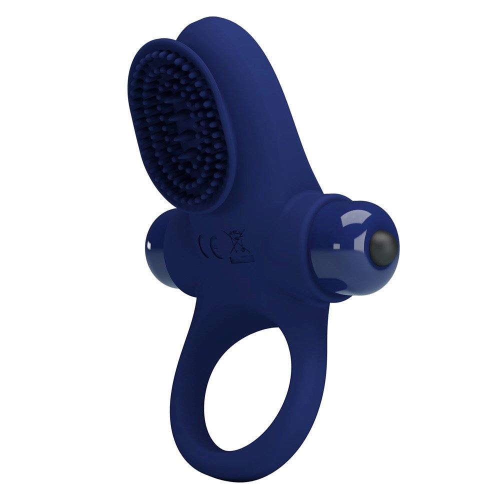 Pretty Love Palle Powerful Vibrating Penis Ring Navy Blue - Vibrating Cock Rings