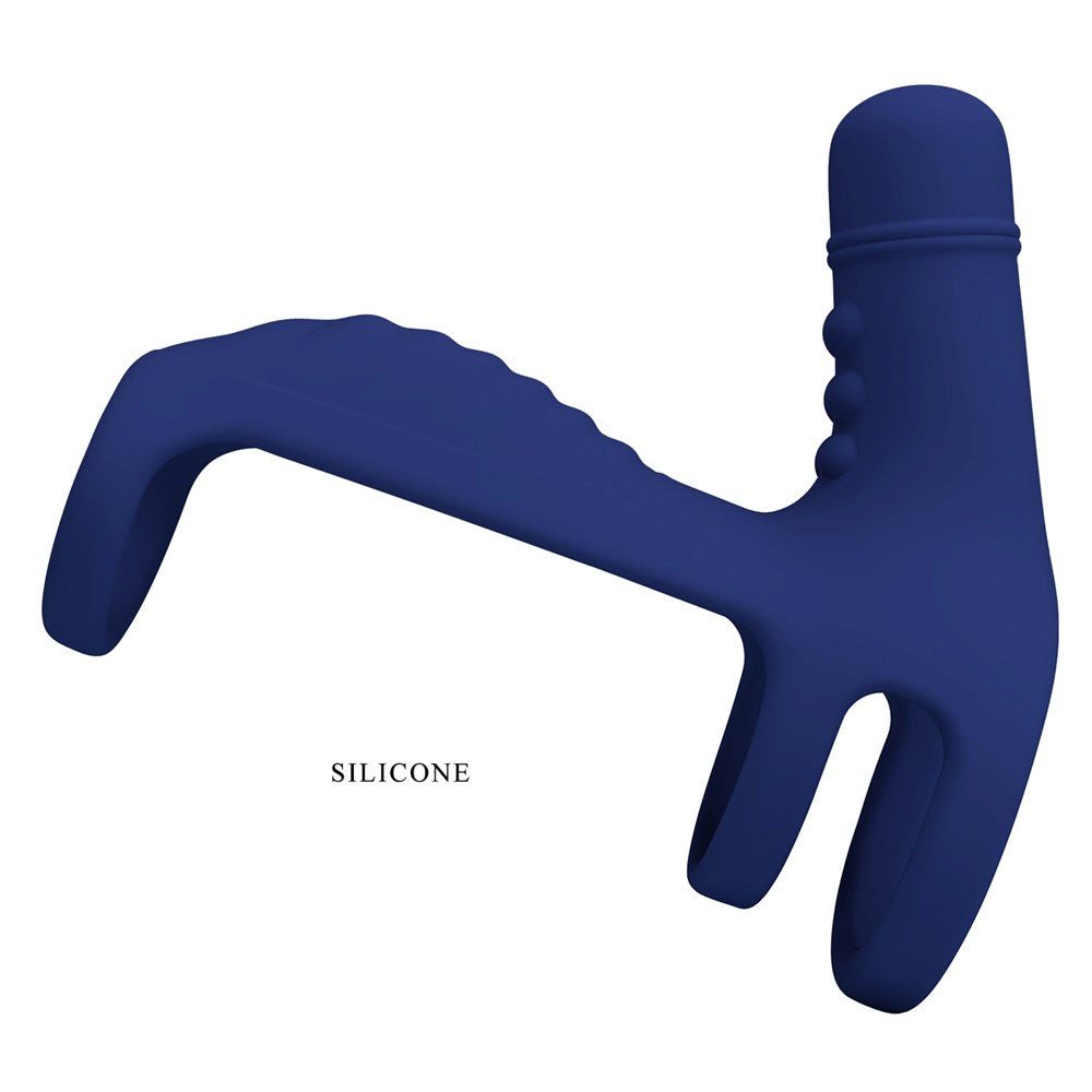 Pretty Love Elish Powerful Male Penis Ring Navy Blue - Vibrating Cock Rings