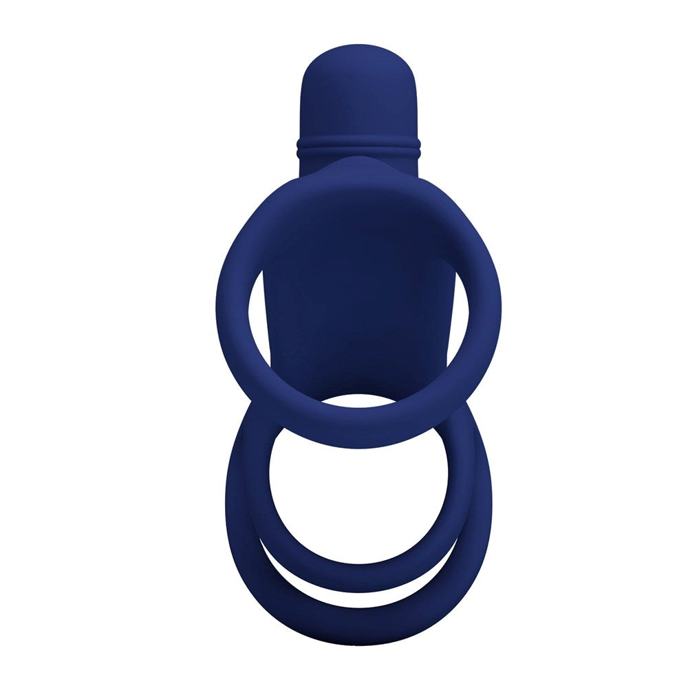 Pretty Love Elish Powerful Male Penis Ring Navy Blue - Vibrating Cock Rings