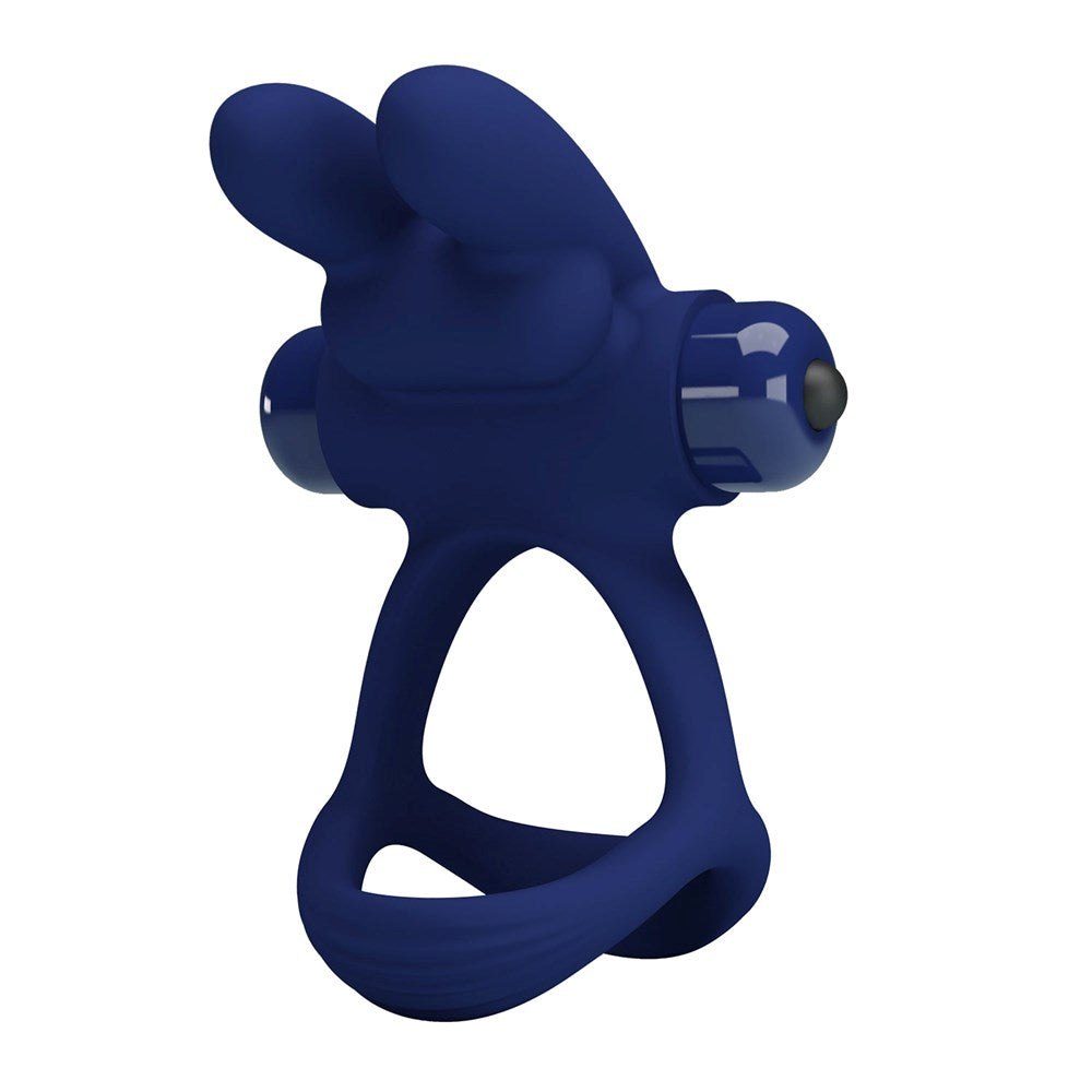Pretty Love Francisco Male Vibrating Penis Ring Navy Blue - Vibrating Cock Rings
