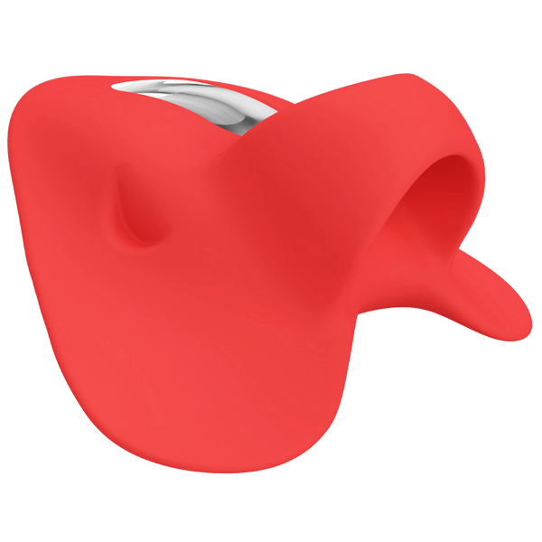 Pretty Love Carnation Rechargeable Finger Vibrator Red - Finger and Tongue Vibrators
