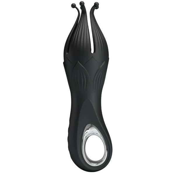 Pretty Love Arella Rechargeable Clitoral Massager Black - Clit Ticklers and Pulsators