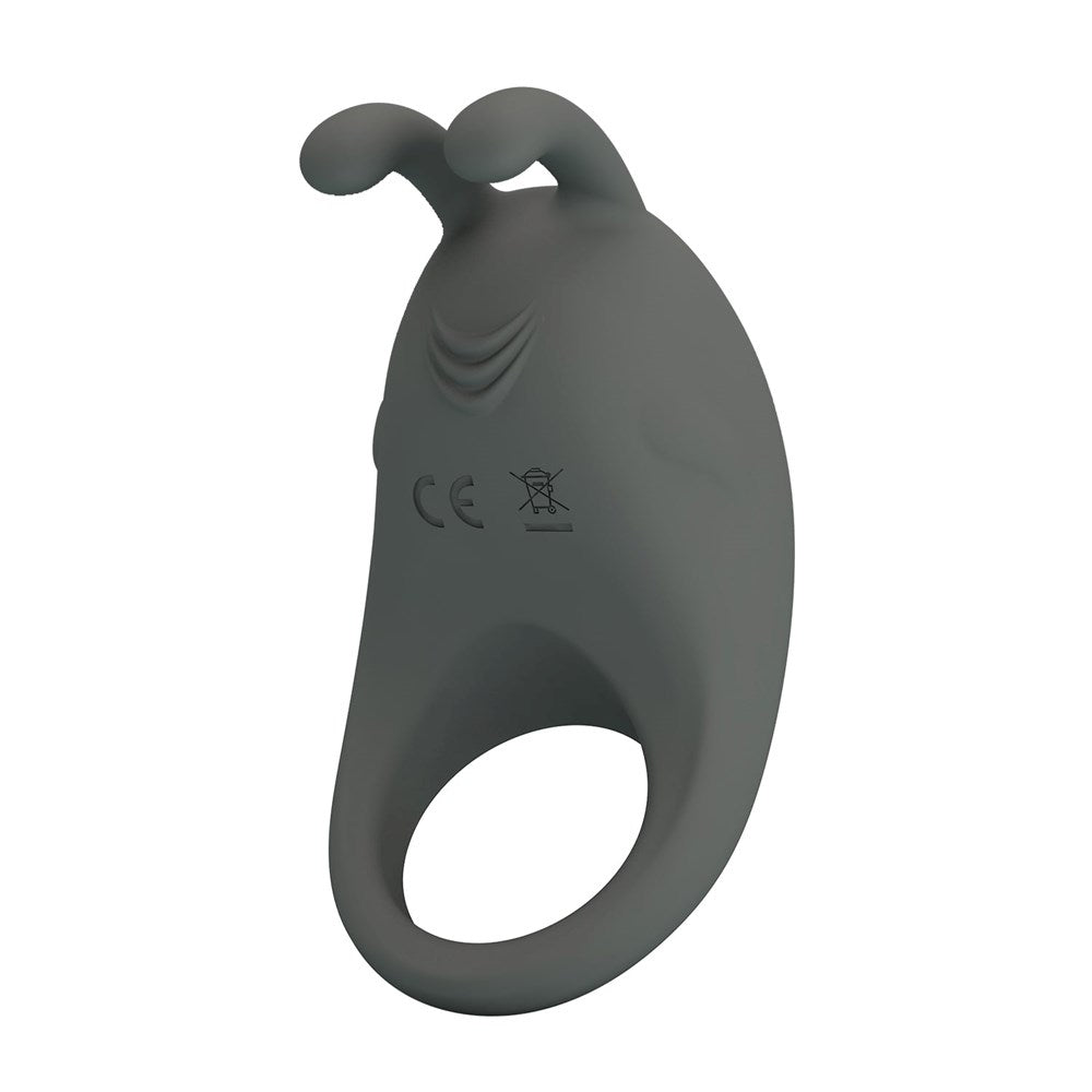 Pretty Love Stratus Rechargeable Master Cock Ring Grey - Vibrating Cock Rings