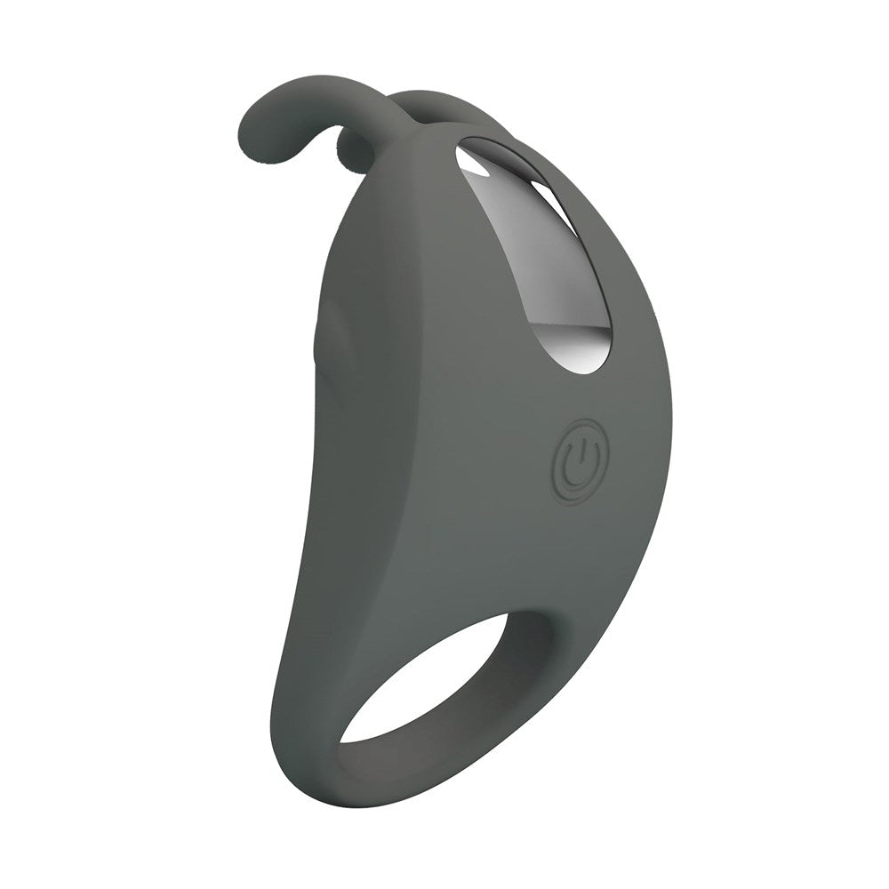 Pretty Love Stratus Rechargeable Master Cock Ring Grey - Vibrating Cock Rings