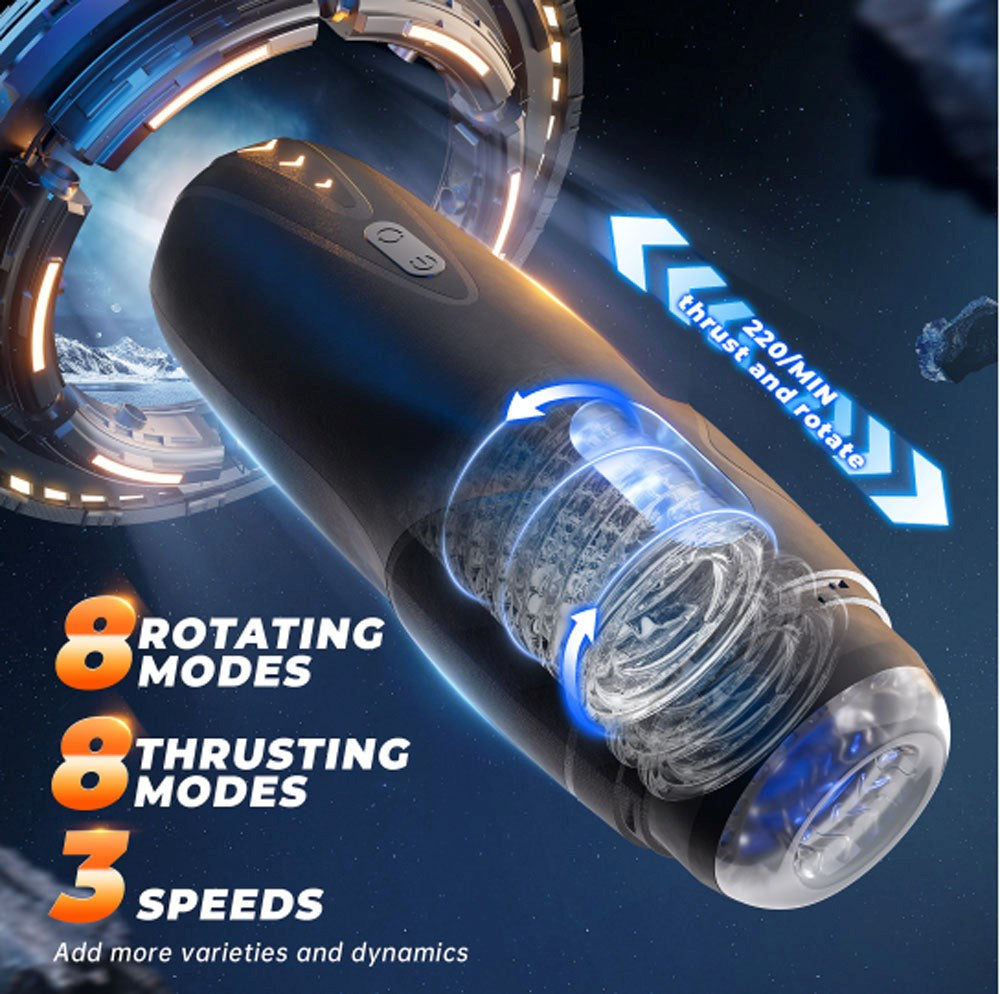 CyberSkin The Galaxy Voy Thrusting & Rotating Male Stroker - Masturbators and Strokers