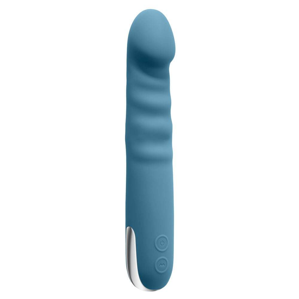 Evolved QUEEN OF ALL TRADES Thrusting Dildo Vibrator Blue - Vibrating Dildos