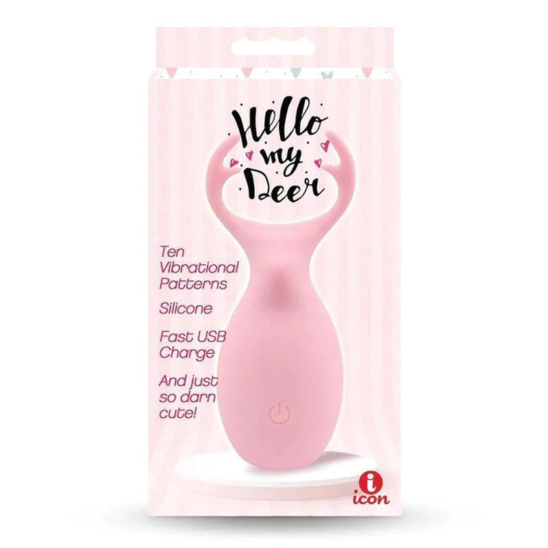 Icon Brands Buzzy Buddy Hello My Deer Clitoral Stimulator - Clit Ticklers and Pulsators