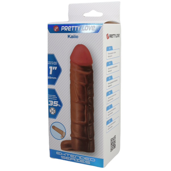 Pretty Love Kaile 7 Inch Penis Extensions Sleeve Tan - Penis Sleeves and Extenders
