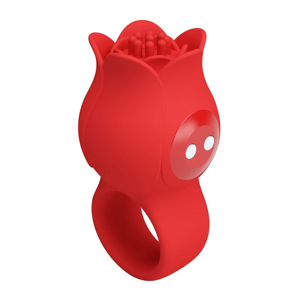 Pretty Love Jae Rose Adult Finger Vibrator Red - Clit Ticklers and Pulsators
