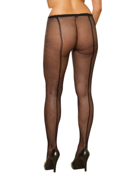 Dream Girl Fishnet Womens Pantyhose Black - Fishnet and Thigh Highs