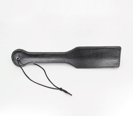 Berlin Baby Plain Black Faux Leather Paddle